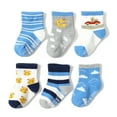 thumbnail image 5 of Fraobbg 12 Pack Baby Boys Non Slip Skid Crew Socks Toddlers Infant Cotton Grips Ankle Socks, 5 of 9