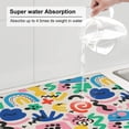 thumbnail image 5 of XMXT Microfiber Drying Mats, Vivid Multicolor Graffiti Absorbent Dish Drying Mat for Kitchen Counter, 16 x 18 inches, 5 of 9