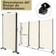 thumbnail image 3 of Costway Biombo Separador de 3 Paneles con Ruedas Pantallas de Privacidad de Habitaciones Alto 180cm Divisores para Hogar Oficina Domitorio, 3 of 10