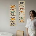 thumbnail image 7 of Butterflies and Moths Tapestry Butterfly Wall Art Tapestry Wall Blanket Long Walls Hanging Pack of 2 Tapestries with Tassel, 7 of 7