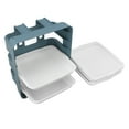 thumbnail image 4 of Food Platter Rectangular Side Dish Plate ABS Serving Tray with Bracket for Home Kitchen, 4 of 8