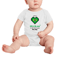 thumbnail image 2 of Half Brazilian Is Better Than None Baby Bodysuit Baby Clothes (White, 12-18 Months), 2 of 5