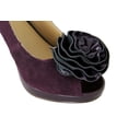 thumbnail image 2 of Avon Women's Plum Purple Sassy Slingback High Heel Shoes with Floral Accent - Size 6, 2 of 2