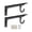 30cm black, variant on Lerpwige 2 Pack Heavy Duty Wall Mounted Double Hook Brackets for Closet Storage & Space Saving