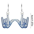 thumbnail image 3 of SUSHANG I Love You Sign Language Earrings Women'S Earrings Sign Language Deaf Jewelry I Love You Earrings Charm French Hook Drop Earrings with Cubic Acrylic Jewelry, 3 of 5