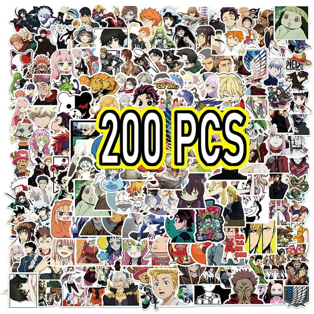 200pcs Anime Stickers Mixed Pack， Anime Stickers Anime Sticker Pack Anime  Merch Anime Room Decor 