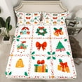 thumbnail image 2 of Manfei Kawaii Xmas Tree Plaid Queen Sheet Sets 4-Piece for Kids Girls, Merry Christmas Gifts Flat Sheet, Winter New Year Festival Queen Fitted Sheet, Ultra Soft Home Decor, 2 of 7