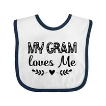 Inktastic My Gram Loves Me Scandinavian Girls Baby Bib