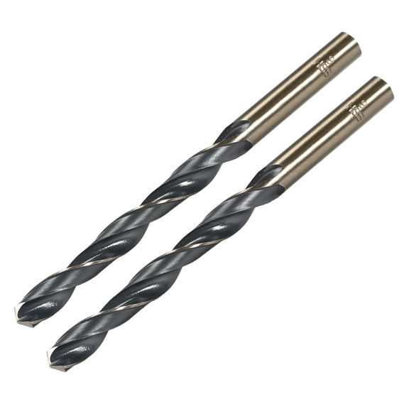 Straight Shank Twist Drill Bits 9mm High Speed Steel HSS 4341 with 9mm Shank 2 Pcs