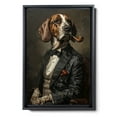thumbnail image 2 of Hudo American Leopard Hound Painting Gentleman Style on Canvas, American Leopard Hound Vintage Costume Style Animals Posters For Home Decorations, Living Room, Bathroom Decor, 2 of 5