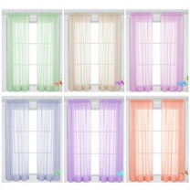 GOOHOCHY  Bedroom Thin Curtain Deep Purple Curtains Hall Window Sheer