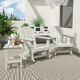 thumbnail image 2 of Polytrends  Laguna 3-Piece Poly Adirondack Rocking Chairs and Side Table Set Sand, 2 of 5