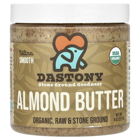 Dastony Organic Almond Butter, Ultra Smooth, 8 oz (227 g)