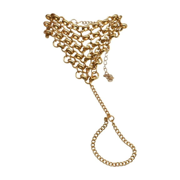Women Gold Metal Hand Chain Wrist Bracelet Multi Links Conncted Hot Rave Jewelry