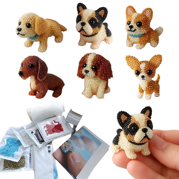 HomelyJoy DIY Animal Beading Kit, Creative Bead Craft Set for Adults and Beginners, Handmade 3D Animal Figurine Art Project with Tools and Instructions