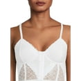 thumbnail image 4 of No Boundaries Juniors Lace & Dot Mesh Bustier, 4 of 5