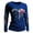 Blue, variant on Women's Long Sleeve Round Neck T-Shirt with AMERICA 250th Anniversary Flag Graphic Print, Casual Independence Day Top for Patriotic Celebrations Black L