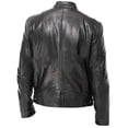 thumbnail image 2 of Men Faux Leather Biker Motorcycle Jacket ZipM, 2 of 3