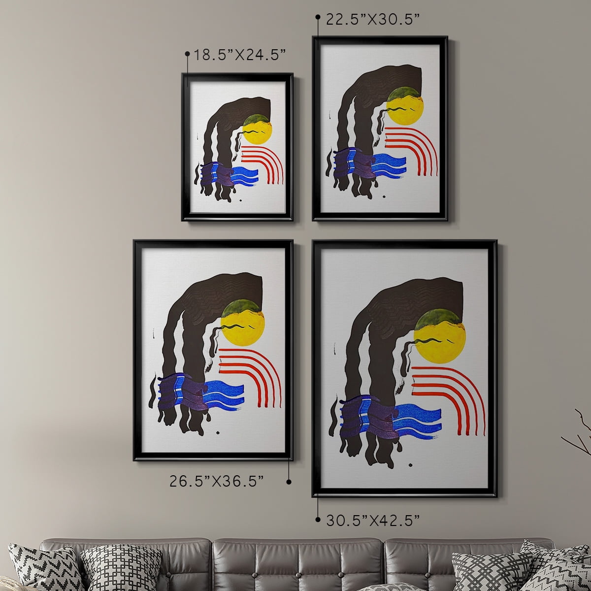 Shifting I Premium Framed Print, in Gold, Black, or Silver - Ready to Hang