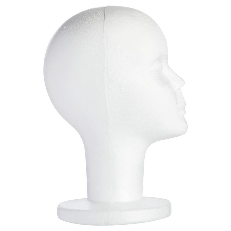 Plussign Foam White Dummy Head For Making Wigs Bald Mannequin Head