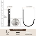 thumbnail image 4 of Ganchos de pared Josmimic para colgar toallas o abrigos, 10 kg, metal, paquete de 5, 4 of 7