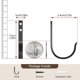 thumbnail image 4 of Ganchos de pared Josmimic para colgar toallas o abrigos, 10 kg, metal, paquete de 5, 4 of 7