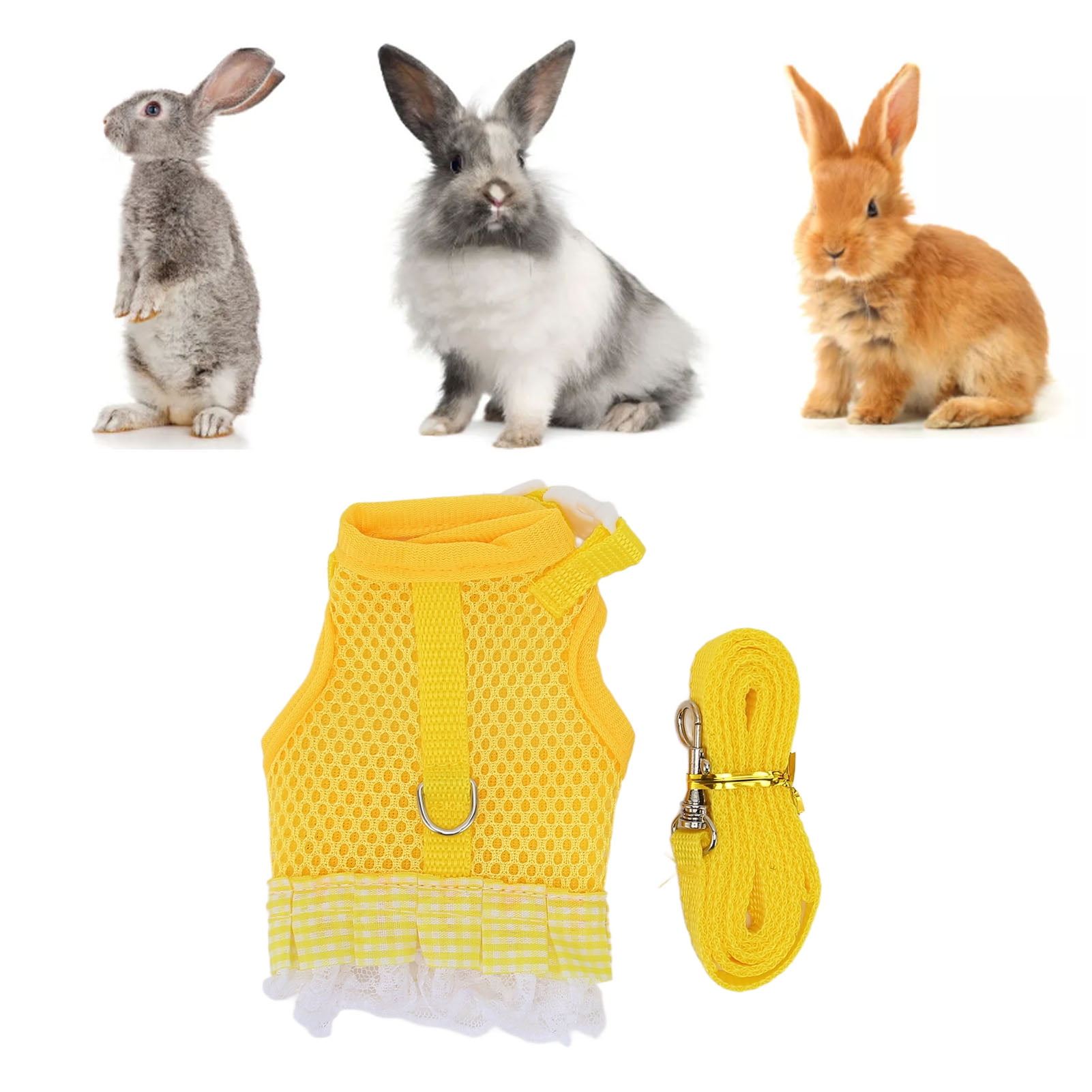 Rabbit Harness, Breathable Mesh Rabbit Chest Harness Vest with