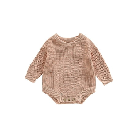 

hirigin Infant Baby Fall Winter Romper Colorful Spot Long Sleeve Round Neck Knit Bodysuit