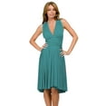 thumbnail image 3 of Vivian's Fashions Dress - Twist Wrap, 8 Ways to Wear (Lt Turquoise, Regular), 3 of 7
