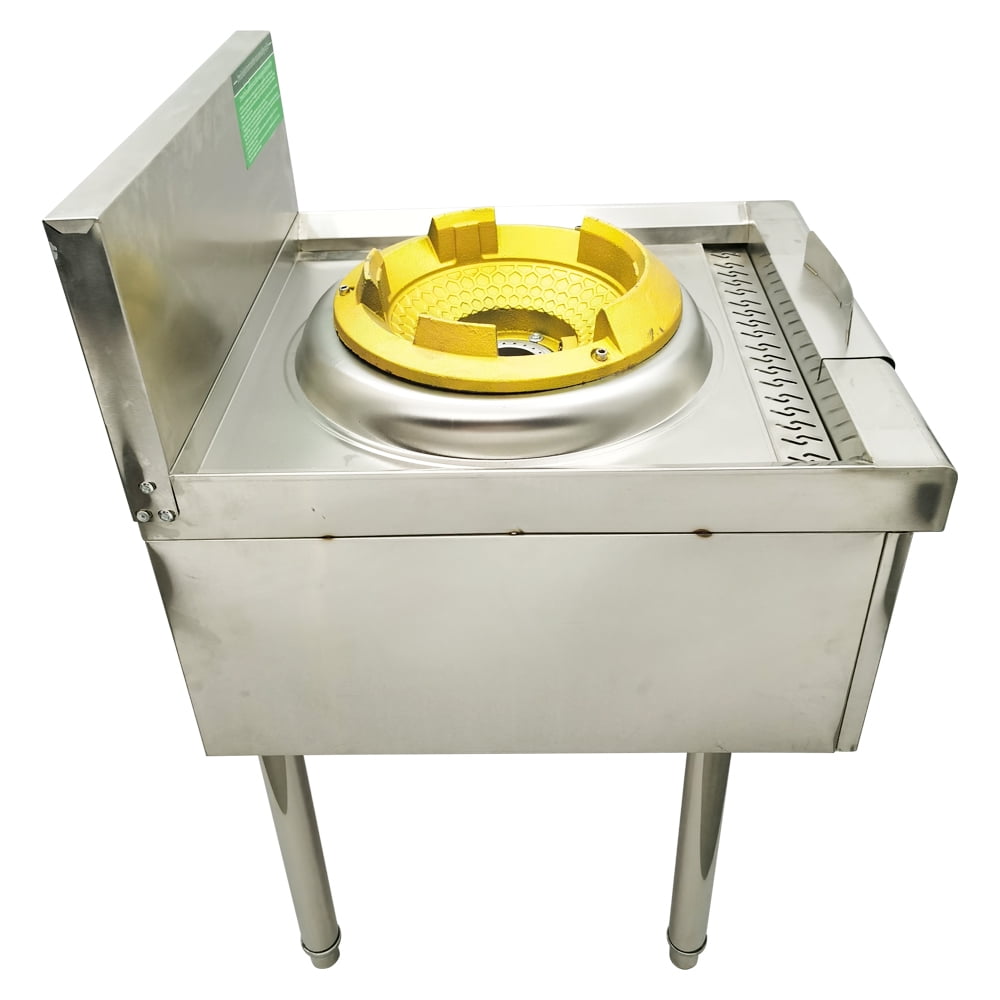 12.2" LPG and Natural Gas Chamber Single Burner Open Style Commercial Gas Wok Gas Stove with Baffle
