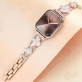 thumbnail image 4 of REQO Four-Leaf Clover Band Fit Bling Apple Watch Bands for Women 41mm 40mm 38mm 42mm-S10, Thin Metal Sparkly iWatch Bands Slim Glitter for iPhone Watch Bands Series 10 9 8 7 6 5 4 3 2 1 SE, 4 of 6
