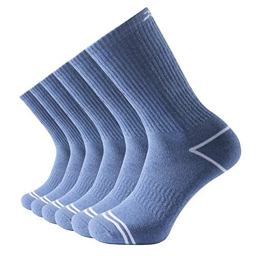 RSZ Men’s Cotton Moisture Wicking Control Work Boot Heavy Cushion Crew Socks 