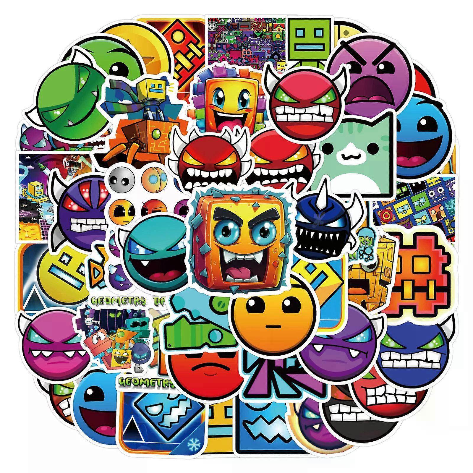 50X Geometry Dash Steam Game Stickers Lite Subzero Laptop Notebook Kids ...
