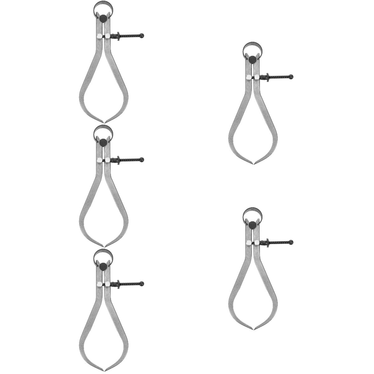 MLINS 5pcs Internal External Caliper Measuring Caliper Universal Caliper Measuring Tool ​