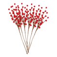 thumbnail image 3 of 6 piezas florero ramas de bayas rama de ramita de bayas, decoración de manualidades DIY adornos de escritorio duraderos, rama de bayas artificiales rojo, 3 of 8