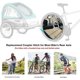 thumbnail image 2 of Adaptador de montaje de conector Accesorio de bicicleta Cabezal de remolque Enganche Codo en ángulo Acoplador de remolque de bicicleta para empeine Schwinn, 2 of 5