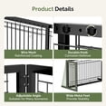 thumbnail image 6 of Free Standing Dog Gate, 21" Height Pet Gate Extra Wide Dog Gates for Stairs Doorways Front Porch Fireplace, 37" - 68" Wide Metal Adjustable Pet Fence Indoor, Black, 6 of 9