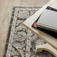 thumbnail image 2 of HomeRoots 8' X 11' Grey And Ivory Oriental Power Loom Stain Resistant Area Rug With Fringe, 2 of 9