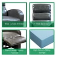 thumbnail image 3 of ViscoLogic EuroLuxe Sièges de Théâtre Inclinables Manuels pour Salon, Fauteuil Inclinable Moderne, Gris, 3 of 3