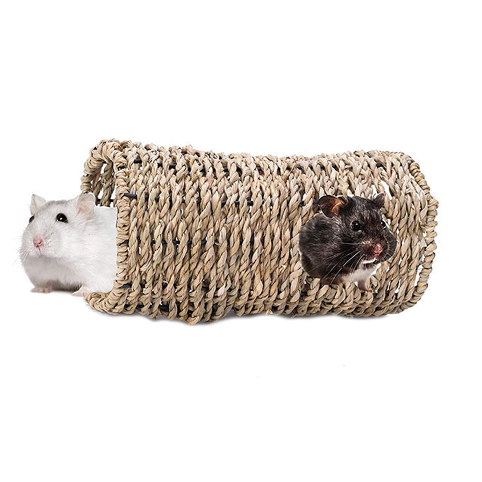 DOPI 7Pcs/Set Molar Toy Safe Eye-catching Wood Hamster Rattan Ball Toy Set for Small Animals