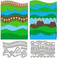 thumbnail image 1 of Troqueles de corte de tiras de hierba nube para hacer tarjetas, árboles, flores, olas y bordes. Troquel para scrapbooking, diarios, repujado y decoración de papel., 1 of 9