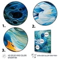 thumbnail image 3 of Designart "Abstract Duck Ripples I" Animals Framed Wall Art - Traditional Blue Duck Bedroom Framed Canvas Wall Art, 3 of 6