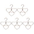 thumbnail image 1 of Shisuyan Hanging Scarf Hanger Rose Gold Iron 5Pcs, 1 of 8