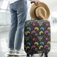 thumbnail image 2 of Colorful Controllers Games Icons Black Pattern Luggage Cover Fashion Suitcase Cover Baggage Covers Fit 25-28 Inch Luggage (Go Travel), 2 of 5