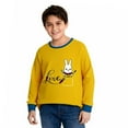 thumbnail image 4 of Tdoqot Boys Graphic T Shirts Husky- Cute Long Sleeve Cotton Casual Kids Basic Tees Yellow Size 8, 4 of 5