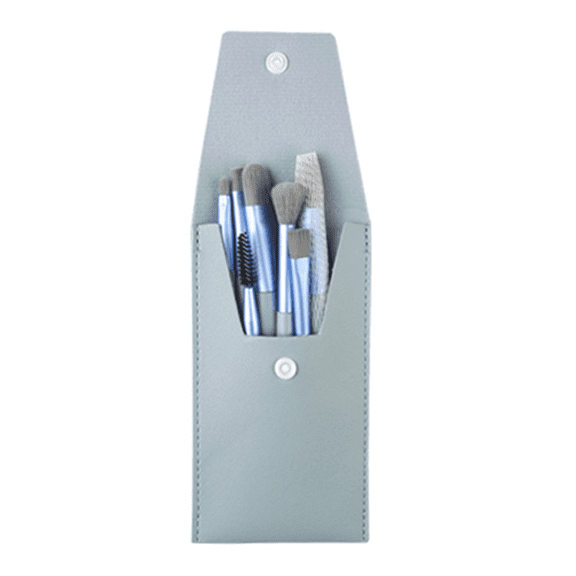 Makeup Brush Set Travel Makeup Brush Set Mini Portable Makeup Brush Set For Blending Foundation Blush Concealer-Blue