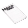 thumbnail image 4 of Carcasa para disco duro USB 3.0/Tipo C de 2,5 pulgadas, carcasa para disco duro SSD SATA3 a USB 3.0, caja transparente para disco duro USB, blanco transparente, blanco transparente, 4 of 5
