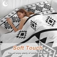 thumbnail image 5 of White Black Boho Bedding 3 Piece Duvet Cover Set California King, Southwest Ethnic Abstract Geometric Soft Microfiber Comforter Cover with Zipper Closure & Pillowcases, FadeResistant Quilt Cover, 5 of 9