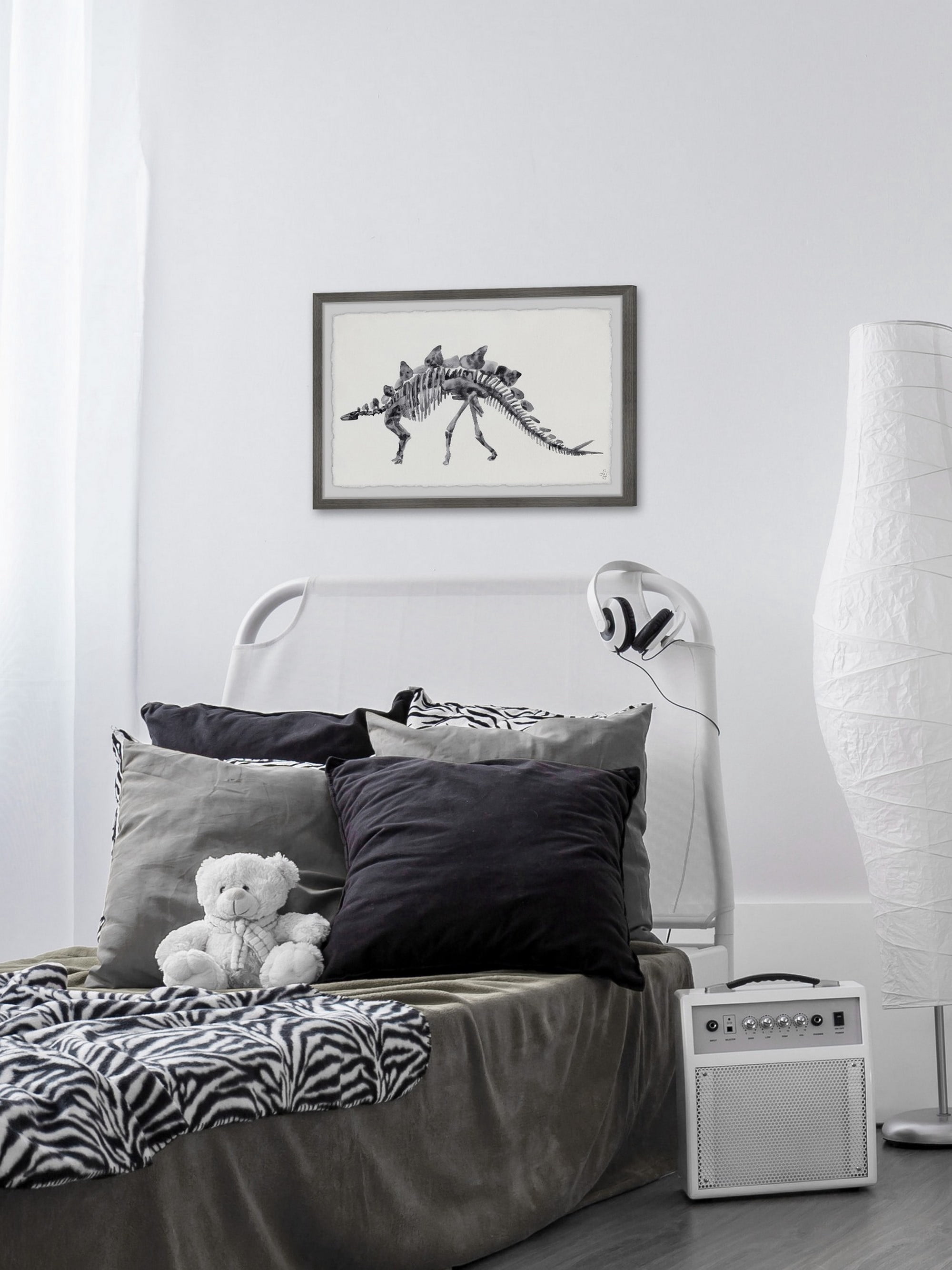 Marmont Hill Big Stegosaurus Skeleton Framed Wall Art, 18.00" x 1.50"