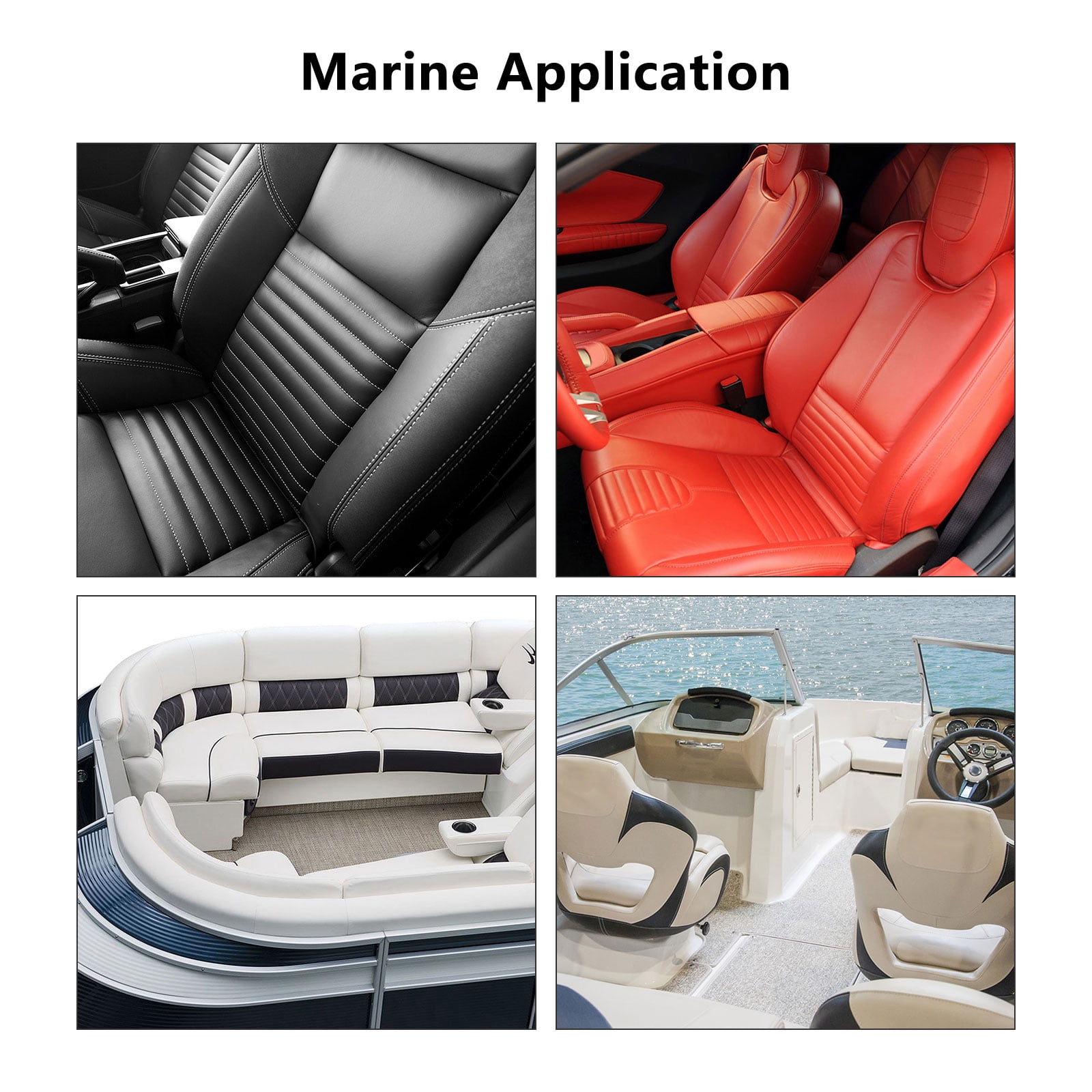 Vinyl Marine Material Semi Perforated Faux Upholstery Leather Knitted Fabric Backing Car Seat Cover Repair, Furniture Handmade DIY